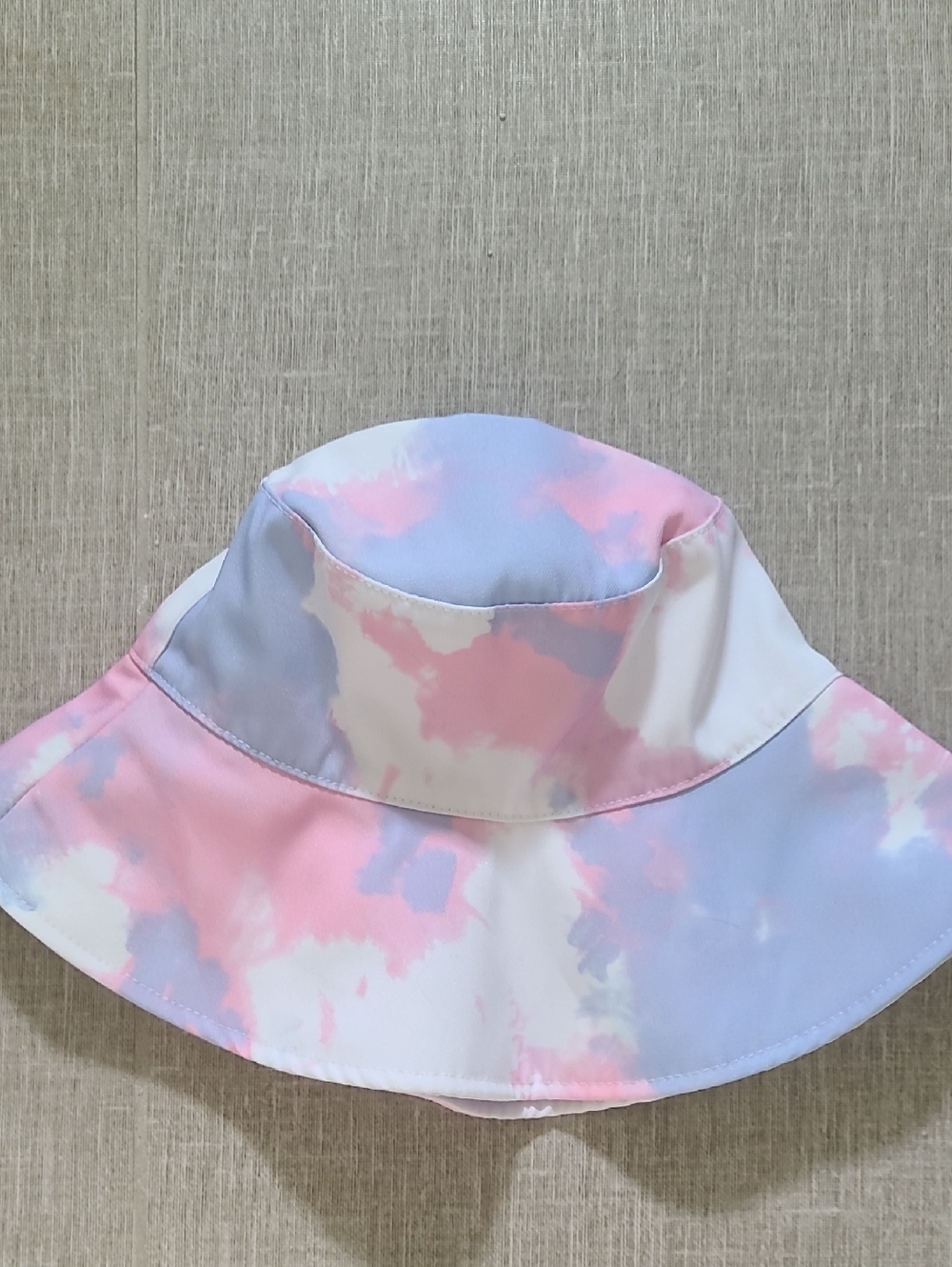 Tie-Dye Pastel Floppy/Bucket Hat - Pink & Light Blue